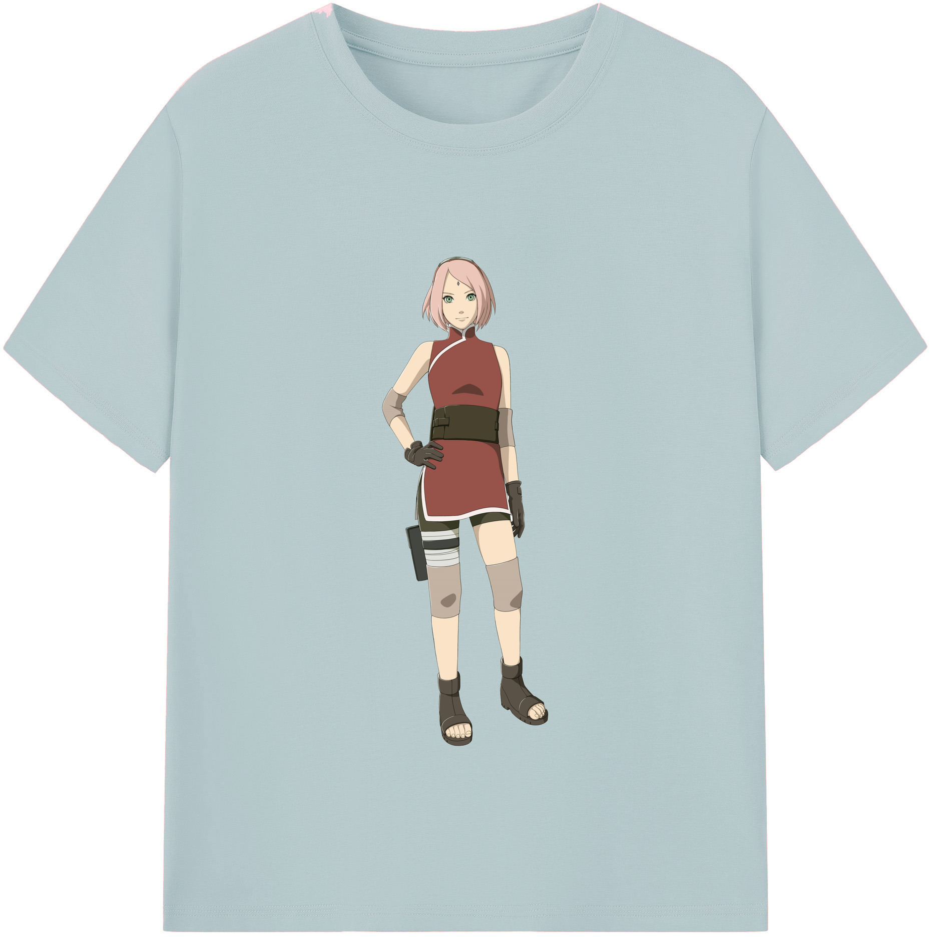 （画像用） NARUTO -ナルト- 春野サクラ Haruno Sakura 綿100％半袖Tシャツ（フロントプリント）